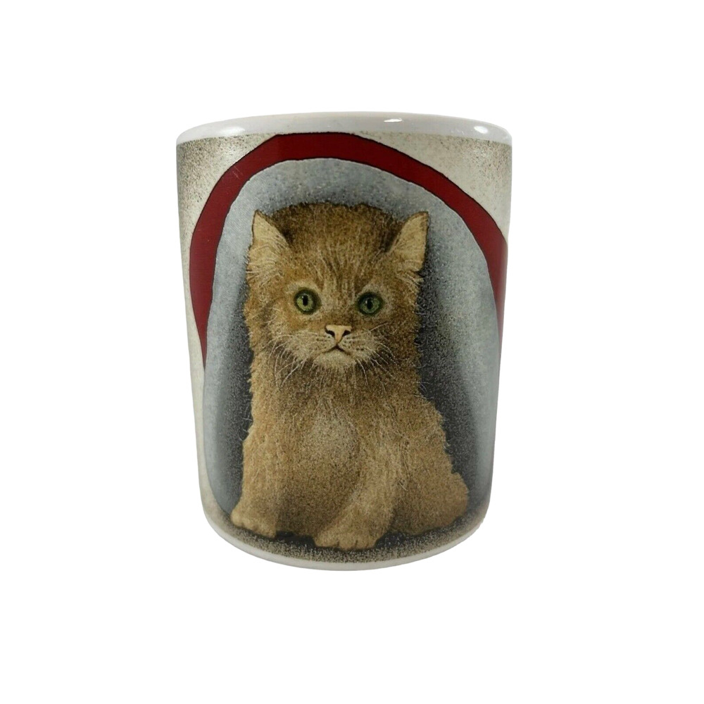 Cat Mug Kitty Clause 10 Oz Coffee Tea Cat in Santa Hat Christmas Will Bullas